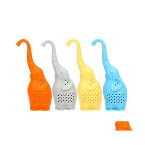 Infuseurs à thé Animal Infuser Mignon Petit Éléphant Sile Passoire Café Sac À Feuilles Mobiles Tasse Filtre Diffuseur Accessoires Drop Livraison Ho Dhb0H