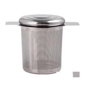 Infuseurs à thé Accessoires de cuisine Infuseur à mailles Tasse en métal Passoire en acier inoxydable Filtre à feuilles Support de sac de tamis Zc1744 Drop Delivery H Dhcia