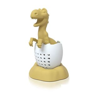 Infuseurs À Thé Sile Dinosaure Avec Plateau D'égouttage Feuilles En Vrac Brassage Steeper Mignon Animal Passoire Filtre De Fuite D'herbes Teaware Drop Delivery Home Dhg17