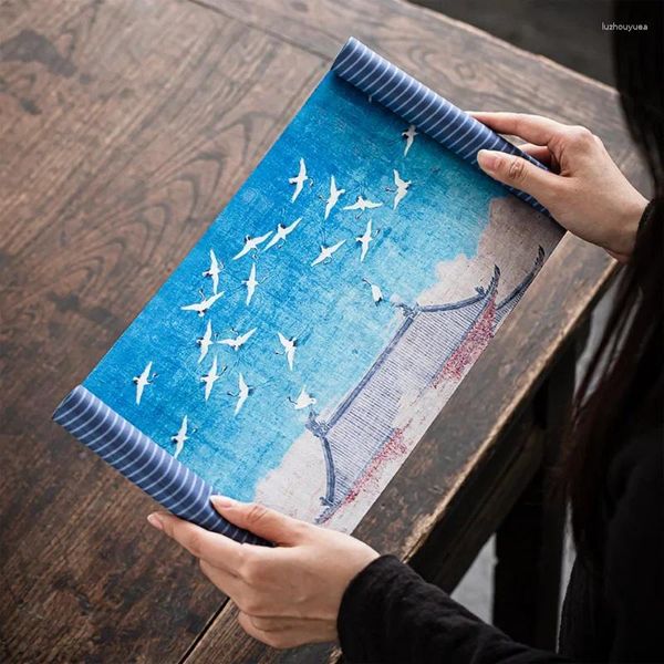 Tapkins de thé peint imperméable mat zen drapeau plateau en tissu japonais