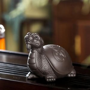Ornements de thé Boutique en céramique Ensemble personnalisé Lucky Golden Dragon Turtle Cérémonie Zero Pet Mini Mini 240411 Matching Pet 240411