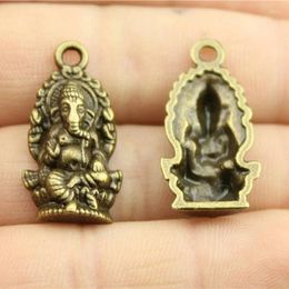 Thee Huisdieren 2 stuks Charms Boeddha Ganesha Olifant 62x32mm Antiek Maken Hanger Fit Vintage Tibetaans Zilver Kleur DIY bevindingen Sieraden