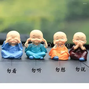 Thé animaux 4 pièces ensemble de moine en céramique animal de compagnie Yixing singe roi Statue Buda décoration bouddha pour voiture