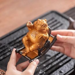 Tea animaux de compagnie colorés zhaocai toad pour animaux de compagnie décoration boutique de table de rocker de table amusante golden play créative