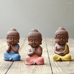 Mascotas de té Mascota Creativa China Yixing Zisha Juego Buda Tamaño pequeño Decoración del hogar Adorno de Regalo de Calentamiento Decoraciones Encantadoras