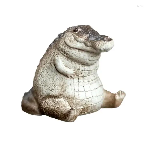 Thé Pites Crocodile Pet Animaux Figurine Alligator Baby Statue Funny Accessories Garden Ornements