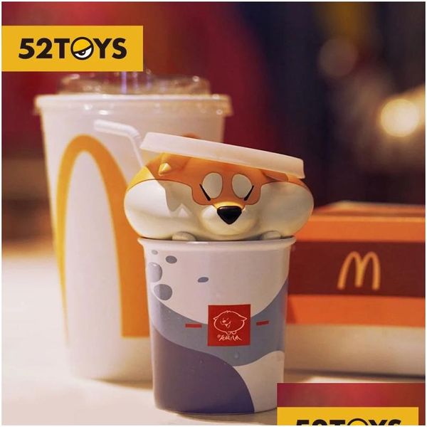 Pets de té Cute Shiba Inu Serie de comida rápida Tide Figurinas Sorprendente Bolsa Modelo de escritorio Figura Creative Birthday Christmas Got Drop DHSBR