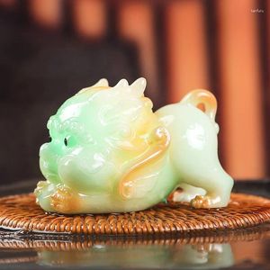 Thee Huisdieren Gloeiende decoratie die rijkdom aantrekt Sprankelende Bixie-tafelsieradenset Kawaii-accessoires Kleurrijk voedend