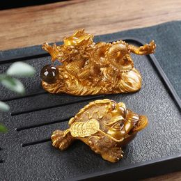 Pets de té gtmsh sapo dorado color que cambia de adornos de mascotas boutique puede mantener accesorios de mesa de bandeja joyería