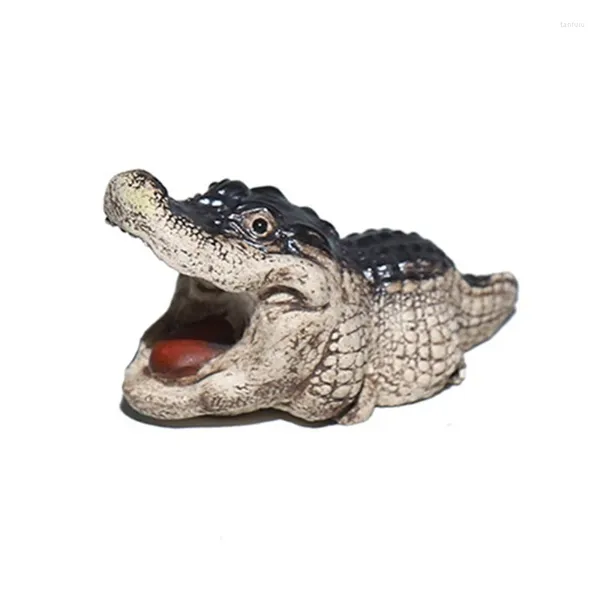 Figurine de Crocodile potelé fait à la main pour animaux de compagnie, décoration de Table, Collection de cérémonie, ornement de bureau pour la maison et le bureau