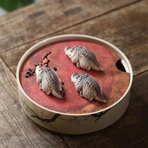 Tea Pets – Crocodile de sable violet fait à la main, décoration de Table Unique pour le bureau ou la maison, Figurine