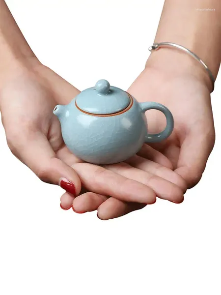 Mini tetera para mascotas de té, maceta para la yema del dedo, estatuilla de cerámica de pequeña capacidad, accesorios de Gongfu, decoración del hogar Zen