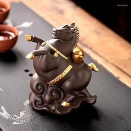 Thé Pet Purple Sand Pet Decoration Creative Zodiac Zhaocai Horse Home Set ACCESSOIRES