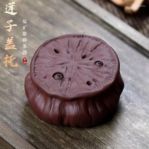 Qianxi – soucoupe de sable violet pour animaux de compagnie, support de Base de Pot, ornements, décoration de graines de Lotus, cœur