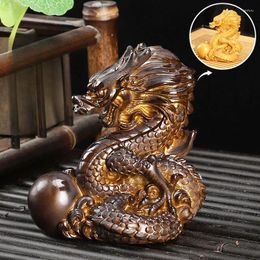 TEA PETS RÉSIN Couleur à changement de compagnie Small Ornement Lucky Animal Dragon Sculpture Creative Play Mini Set Accessories Boutique 1PC