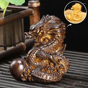 TEA PETS RÉSIN Couleur à changement de compagnie Small Ornement Lucky Animal Dragon Sculpture Creative Play Mini Set Accessories Boutique 1PC