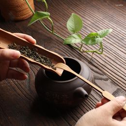Cuillères à thé en bois de bambou naturel, outils de Style rétro, cuillère à thé de cuisine, accessoire délicat de haute qualité, 1 pièces