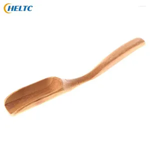 Cuillères à thé en plastique/bambou, 1 pièce, support de choix de feuilles de haute qualité, cuillère pour Sauce au miel, sucre, café, Style rétro