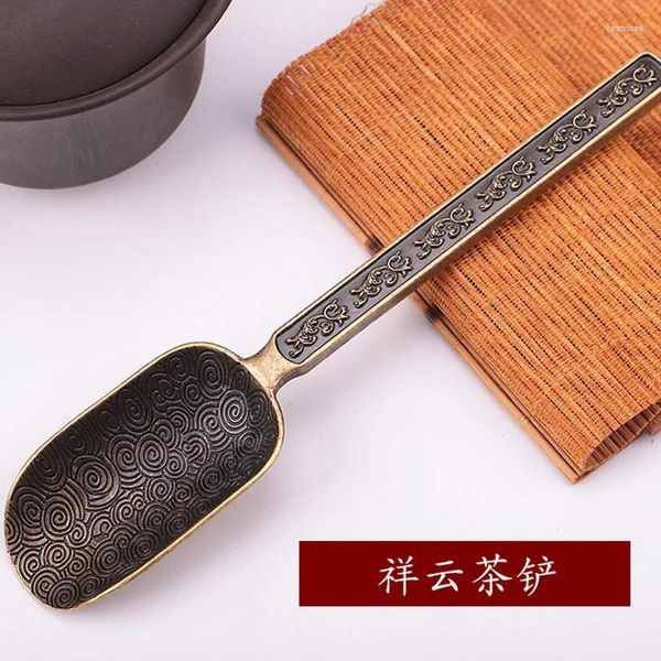 Positas de té Ganyiyuan Spoon Spoon tallada FUZI Auspicioso Patrón de nubes Ceremonia Ceremonia Accesorios Fábrica Direct SU