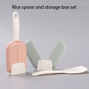 Scoops Boîte de rangement à la cuillère de riz ensemble Slicone Kitchen Kitchen Wadle Cuisine électrique Cuissier Cuisine électrique Scoop avec trous