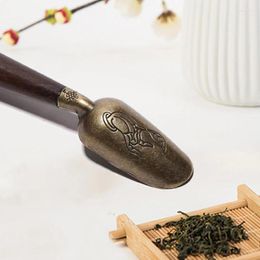 Scoops de thé cuillère en ébène pour cuillère à café de bois solide rétro Creative Shovel Kongfu Cérémonie Accessoires Gift