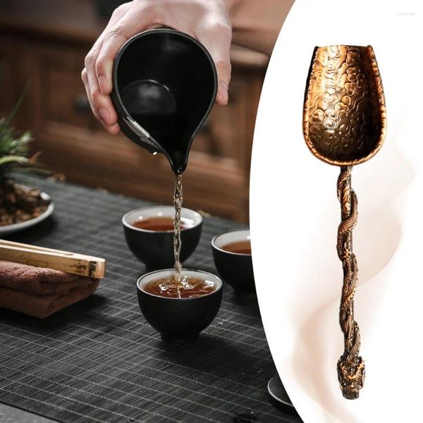 Cuillères à thé cuillères rétro Style chinois accessoires cuivre sucre sel café pour outils de cuisine Gadgets