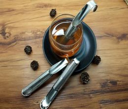 Thee -zeef geweldige roestvrijstalen thee -infuser pijp ontwerpen aanraak touch feel good houder tool thee lepel infuser filter5824918