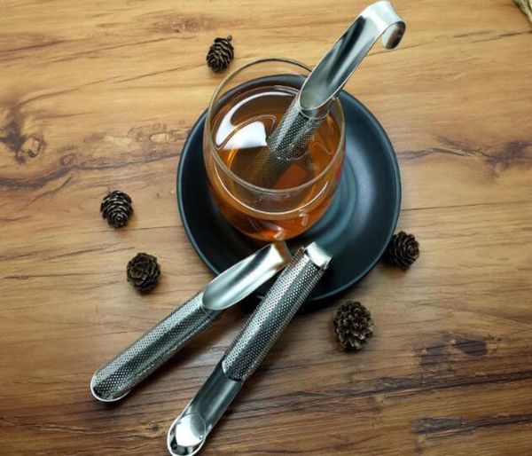 Filtrador de té increíble Infusor de té de acero inoxidable Diseño de la tubería Toque Feel Good Soporter Herramienta Infusor de té Filtro 5824918