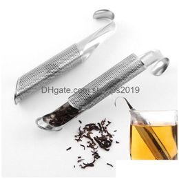 Passoires à thé en acier inoxydable Passoire à infuseur sain Style suspendu Porte-café Outils de filtre Tasse Tasse Cuillère à café Filtres BH2463 Tqq Dhkvv