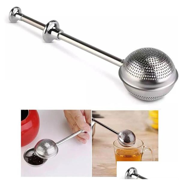 Passoires à thé en acier inoxydable boule télescopique thés ménagers filtre diffuseur thé livraison directe maison jardin cuisine salle à manger Dhgarden Dh6Pa