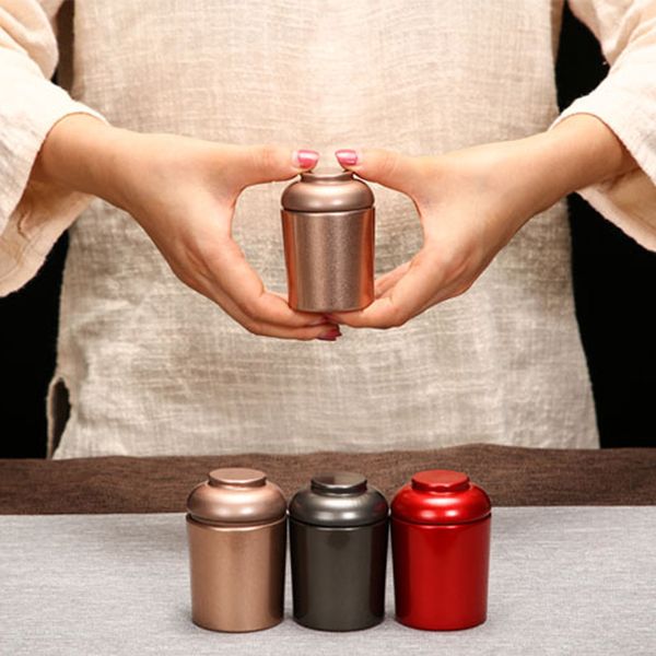 Latas de té con tapas herméticas, bote de té japonés para ceremonia del té, recipiente para té y café de hojas sueltas, contenedores portátiles para té