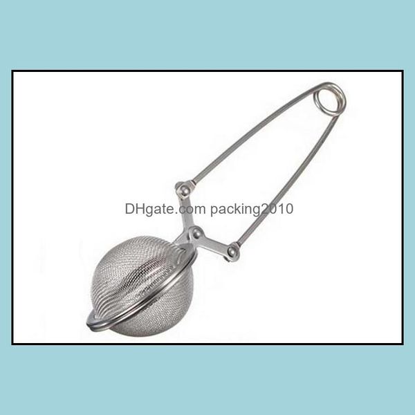 Outils à thé en gros printemps en vrac cuillère en acier inoxydable maille boule infuseur filtre cuillère à café Squeeze passoire faveur de mariage cadeau livraison directe 2