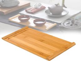 Plateau de thé à collier assiette alimentaire Nature Bamboo Solder Rectangle Dessert Board Easy Clean Durable Home Supplies8599240