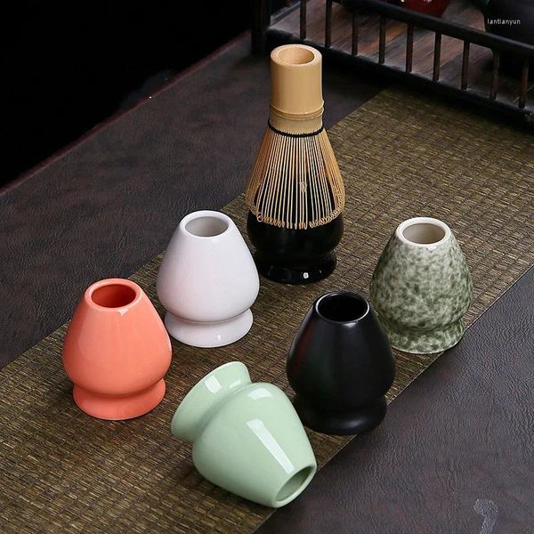 Bandejas de té 1pc Teaware Matcha Herramientas Traje de ceremonia japonesa Batcheo de soporte de soporte de chasen de chasen accesorios de placa de bandeja