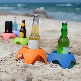 Theebladen 5 kleuren plastic strand bekerhouder outdoor entertainment snack mobiele telefoonlade opslaggereedschap camping