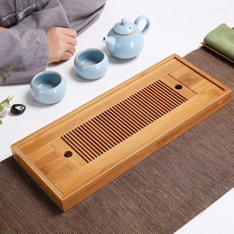 ティートレイ竹トレイ高品質中国の固体家庭用ボードテーブルシンプルなマット旅行セット
