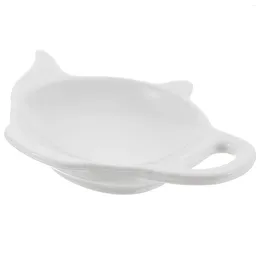 Plateaux à thé en céramique, soucoupe pour sachets de thé, support domestique, plateau décoratif, ordinateur de bureau, multifonction, approvisionnement domestique, céramique en Silicone