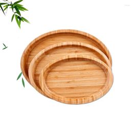 Plateaux de thé Bamboo à style chinois Plateau ovale à la maison
