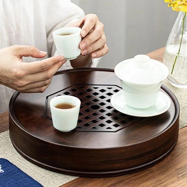 Bandejas de té bandeja china tablero de bambú de gran capacidad almacenamiento de agua kung-fu herramienta tradicional