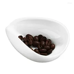 Plateaux de thé grains de café dose de casse pure scoop de céramique blanc pur scoop scoop haricot