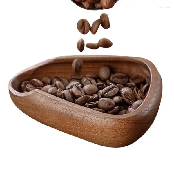 Plateaux à thé, tasse de dosage de grains de café et Spray, plateau à grains expresso, conteneurs, accessoires de cuisine en bois
