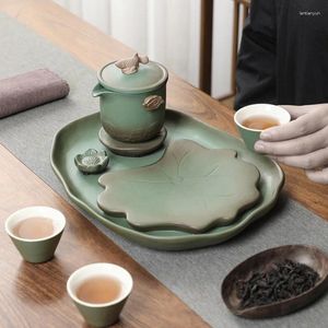 Theevak Coffeeware Kitchen Tray Kettle Portable Teaware Vintage Stone Serving Office Bord Bandeja Accessories Tools Tools