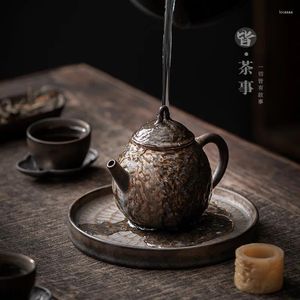 Plateaux de thé à gaiwan houle souffle tibétan cafée infuseur infuseur tray trray bac en bois céramique chinois kungfu set cérémonie théme théière