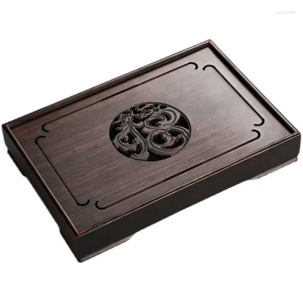 Haofeng – plateaux à thé rétro en bois de bambou massif, ensemble Kung Fu, Table de maison, infusion sèche, Style japonais