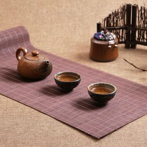 Theebakken Japanse Bamboe Mat Tafel Gongfu Servies Pad Keuken Chinese Effen Placemat Koffie Dienblad Eettafels Decoratief