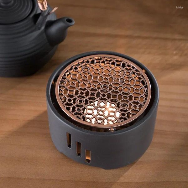 Plateaux à thé bougie japonaise Base chauffante cire en céramique théière domestique chauffe-cérémonie zéro avec