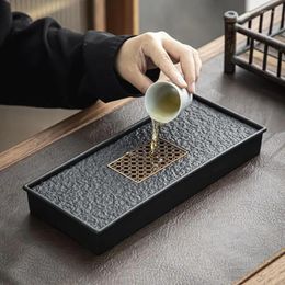 Plateaux de thé Light Luxury Table Tray de haute qualité Chinese Board Drainage Drainage ACCESSOIRES