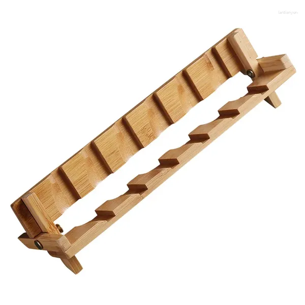 Bandejas de té Bamboo Rack drenador de bambúes Plegable Copa hecha a mano Drying Drainador de té Desarrollo de topeadores Accesorios para el hogar