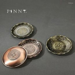 Trays de thé Pinny Classic Metal Cup Mat Style Japanese Copper Coasters Table Table Décoration Accessoires Accessoires