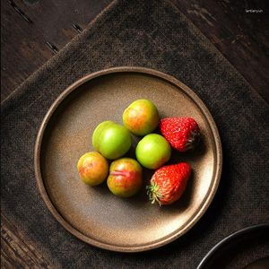 Plateaux de thé Pinny Retro Céramic Glaze Glaze Teapot Plateau Accessoires de style japonais Vintage Fruits pigmentés